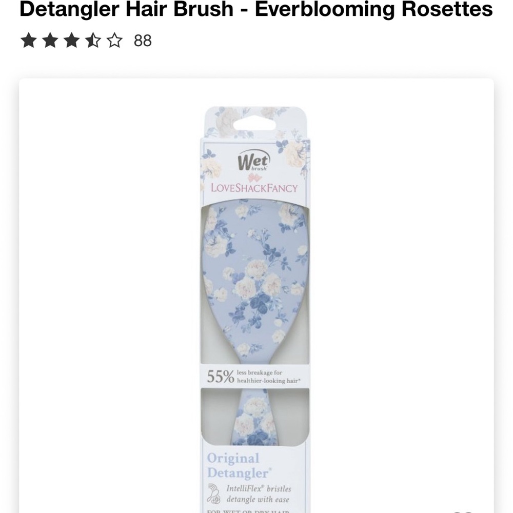 Wet Brush Detangler with Floral Design